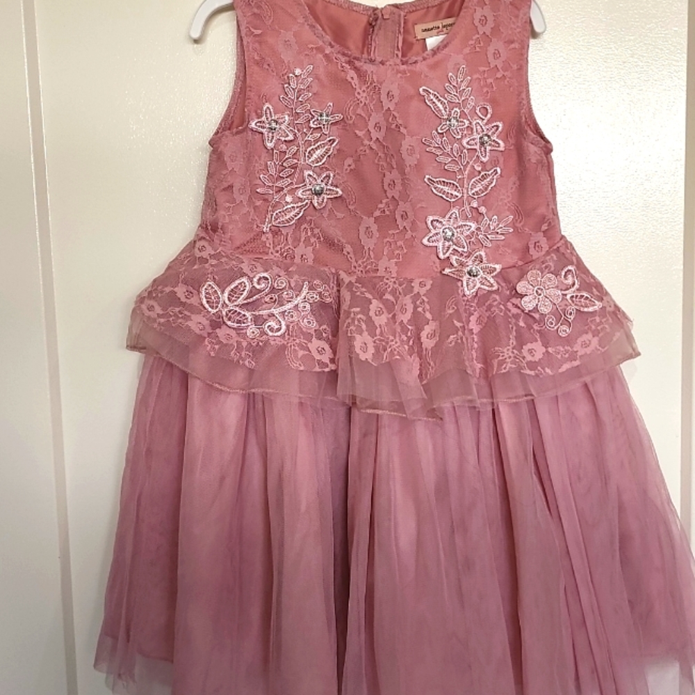 Nanette Lepore  Girls Rose Floral Peplum Dress